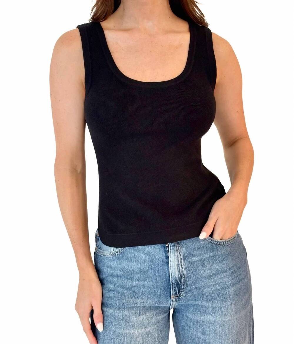 NEW GREYLIN ezra knit tank top in black